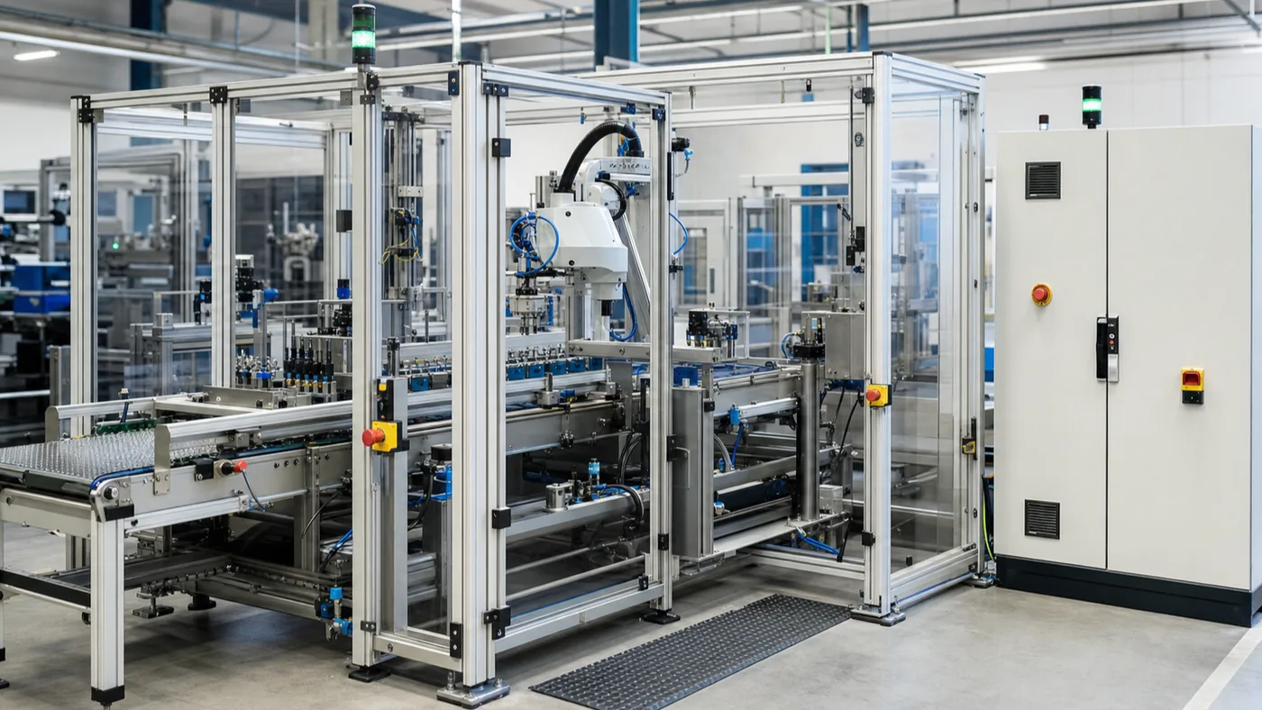 Sistema di comando integrato in una macchina industriale